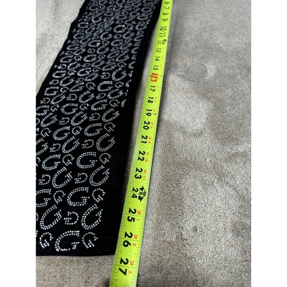 Guess Rhinestone G Black Jeans Slim Straight Leg Size 8/29 - Picture 3 of 15